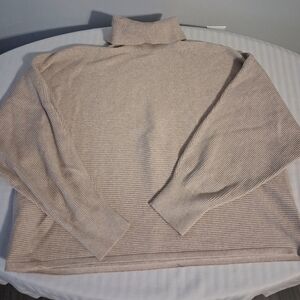 Cropped Rib Knit Sweater Size XXL Tall